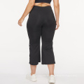 Fabricant Plus taille Pantalon Capri Spandex Black Mesh Leggings Femmes à taille haute pantalon pour le yoga